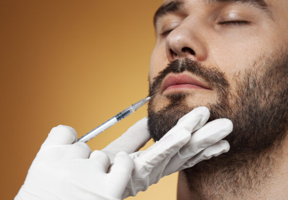 man-receiving-cosmetic-enhancements