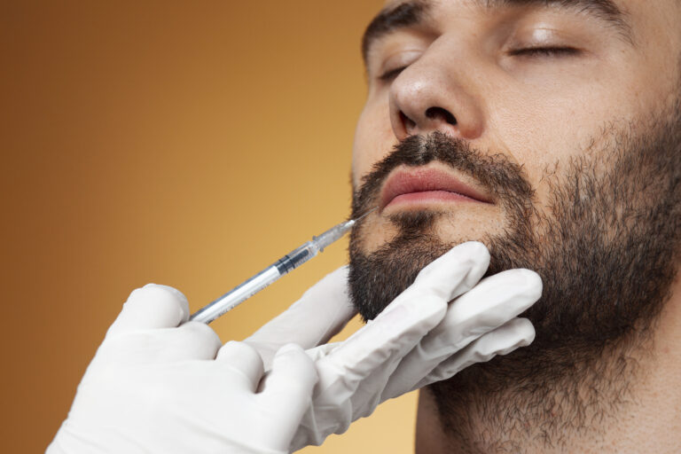 man-receiving-cosmetic-enhancements